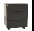 Chest of drawers - In painted sheet metal with three drawers with key, on black wheels - size 42x52xh53 cm