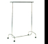 Steel clothes rack – Sample rack, with stainless steel frame on wheels. Size 960 x h1300/2050 mm