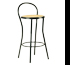 High stool – Thonet style, black, Vienna cane seat