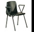 Shell chair - Plastic black chair with black metal frame