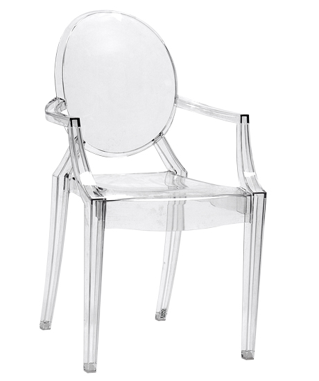 “Louis ghost” chair - In clear plasticSedia Masters - In policarbonato colorato in massa colore nero