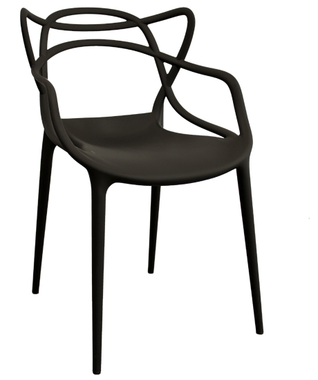 Masters chair- In polypropylene, dyed black - Size 57X47Xh84 cm