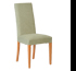 Upholstered chair + upholstered chair with cover- Wooden chair with green upholstery and cover Size Ivory polyester cover