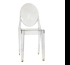 “Victoria ghost” chair - In clear or black polycarbonate – Size 38X52Xh89 cm