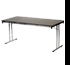 Meeting table – Black scratch resistant laminate, with tubular chromed steel legs and frame. Size 1600 x 800 x h 720