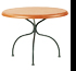 Cherry table – In cherry with iron legs, black Size  Ø 600 x h 450 mm