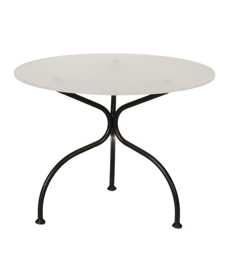 Plexiglas table - Top in Plexiglas with black iron legs