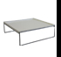 Tavolino Trays - Struttura in acciaio cromato e piano in PMMA in massa colore bianco
