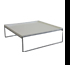 Tray table – Frame in chromed steel and top in white Polymethyl methacrylate in white - Size 80X80Xh25.3 cm